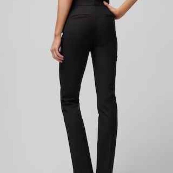 NWT WHBM® Elle Slim Trouser Comfort Stretch Pant Black size 00 - Picture 2 of 6